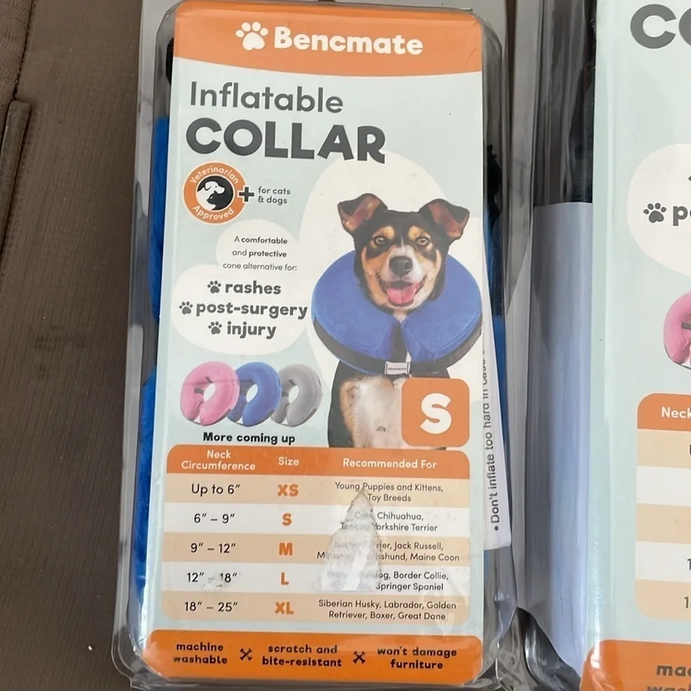 2 Packs Grey Large and Blue Small (Post-Operative Soft Protection Recovery Dog